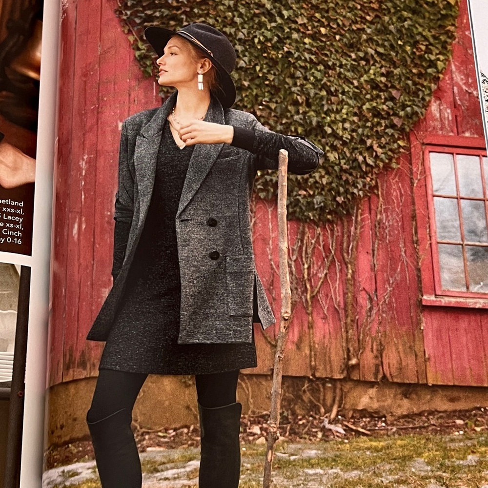 CAbi Gray Bond Double-Breasted Coat
